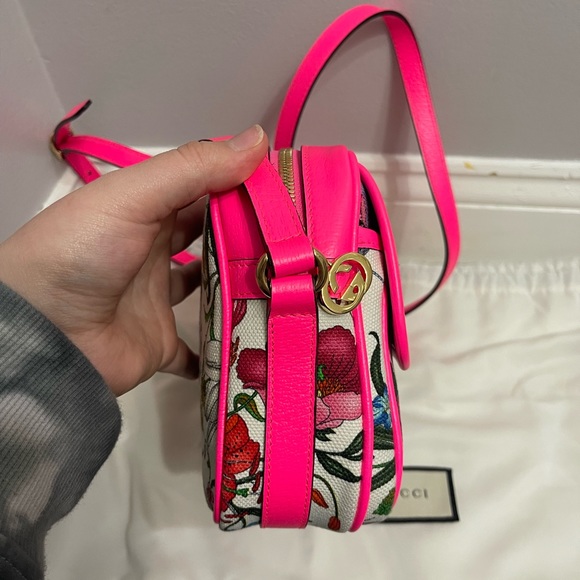 GUCCI canvas floral shoulder bag 550147 - Picture 9 of 16